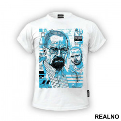 Walter White And Jesse Pinkman - Blue - Breaking Bad - Majica Walter White And Jesse Pinkman - Blue - Breaking Bad - Majica