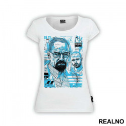 Walter White And Jesse Pinkman - Blue - Breaking Bad - Majica Walter White And Jesse Pinkman - Blue - Breaking Bad - Majica