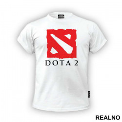 Big Logo - Red And Gold - Dota 2 - Majica