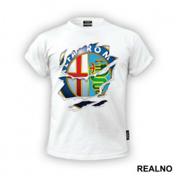 Ripped Logo - Alfa Romeo - Majica