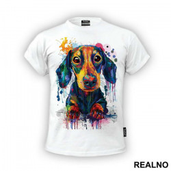 Wiener Dog Painting - Životinje - Majica