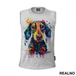 Wiener Dog Painting - Životinje - Majica