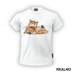 Little Foxes Sleeping - Životinje - Majica