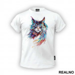 Cat Watercolor Splash - Životinje - Majica