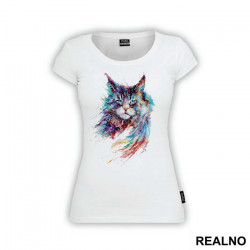 Cat Watercolor Splash - Životinje - Majica