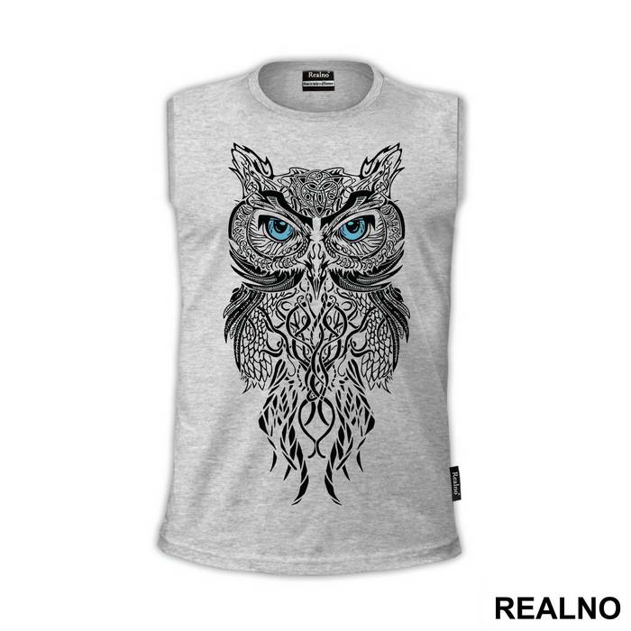 Blue Eyed Owl Illustration - Životinje - Majica