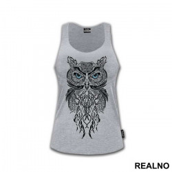 Blue Eyed Owl Illustration - Životinje - Majica