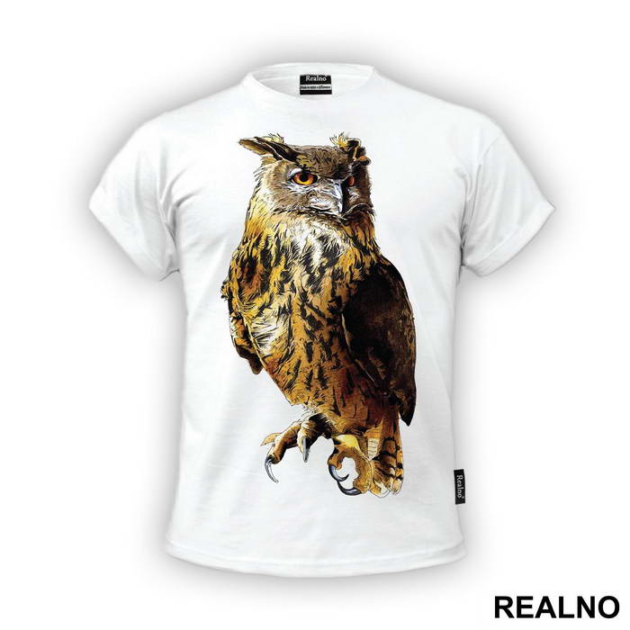 Yellow Owl - Životinje - Majica