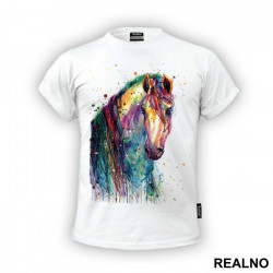 Horse Watercolor Painting - Životinje - Majica
