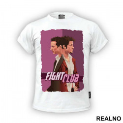 Drawing - Pink Background - Fight Club - Majica