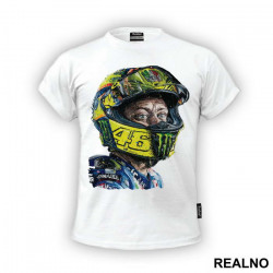 Crayon Drawing - Rossi - VR - 46 - MotoGP - Sport - Majica