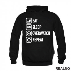 Eat, Sleep, Overwatch, Repeat - Symbols - Duks