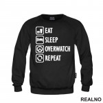 Eat, Sleep, Overwatch, Repeat - Symbols - Duks