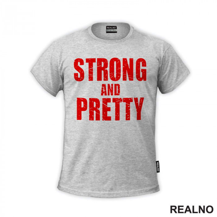 Strong And Pretty - Red - Trening - Majica