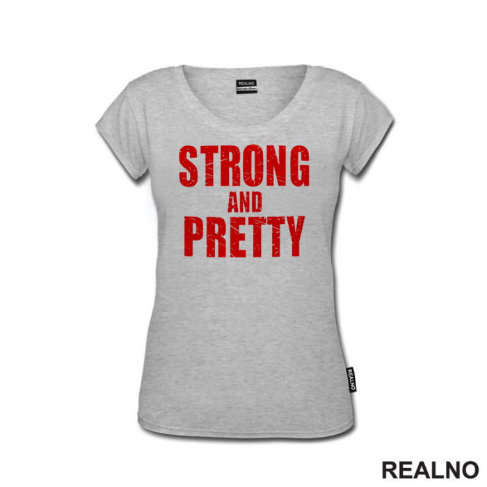 Strong And Pretty - Red - Trening - Majica