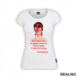 I Don't Know Where I'm Going From Here, But I Promise it Won't Be Boring. David Bowie - Muzika - Majica