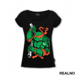 Mike - Green Drawing - Nindža Kornjače - Majica