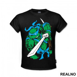 Leonardo - Green Drawing - Nindža Kornjače - Majica