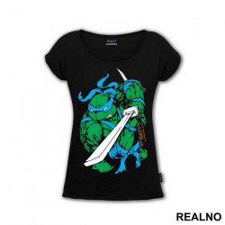 Leonardo - Green Drawing - Nindža Kornjače - Majica