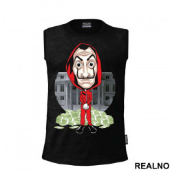 OUTLET - Crna bez rukava muška majica veličine XS - La Casa De Papel OUTLET - Crna bez rukava muška majica veličine XS - La Casa De Papel