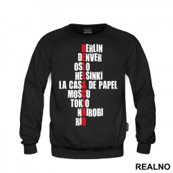 OUTLET - Crni duks bez kapuljače ženski model veličine L - La Casa De Papel OUTLET - Crni duks bez kapuljače ženski model veličine L - La Casa De Papel