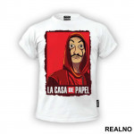 Mask And Logo Frame - La Casa de Papel - Money Heist - Majica