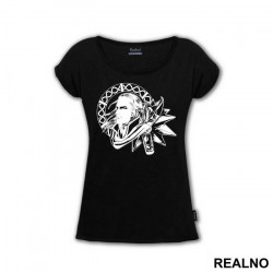 Logo And Face - Outline - The Witcher - Majica