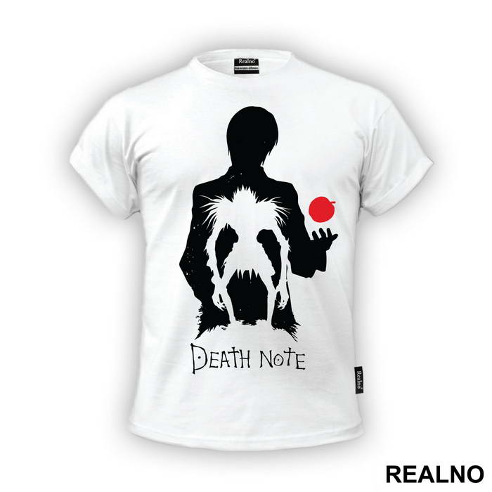 Light and Ryuk  Silhouette With and Apple - Death Note - Majica
