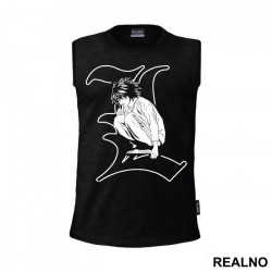 L Infront of His logo - Death Note - Majica