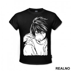 L Dringking Tea - Death Note - Majica