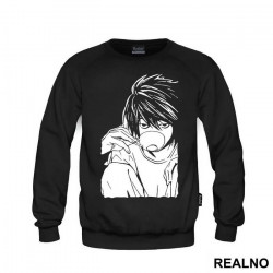 OUTLET - Crni duks bez kapuljače dečiji model veličine 8 - Death Note OUTLET - Crni duks bez kapuljače dečiji model veličine 8 - Death Note
