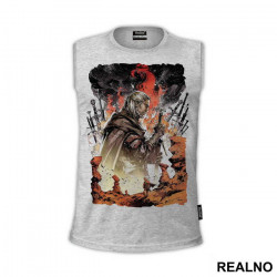 Geralt Fire and Swords - The Witcher - Majica