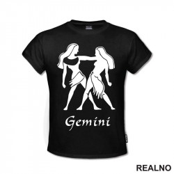 Blizanci - Gemini - Silhouette - Horoskop - Majica