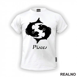 Ribe - Pisces - Silhouette - Horoskop - Majica