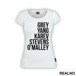 Grey Yang Karev Stevens O'Malley - Grey's Anatomy - Majica