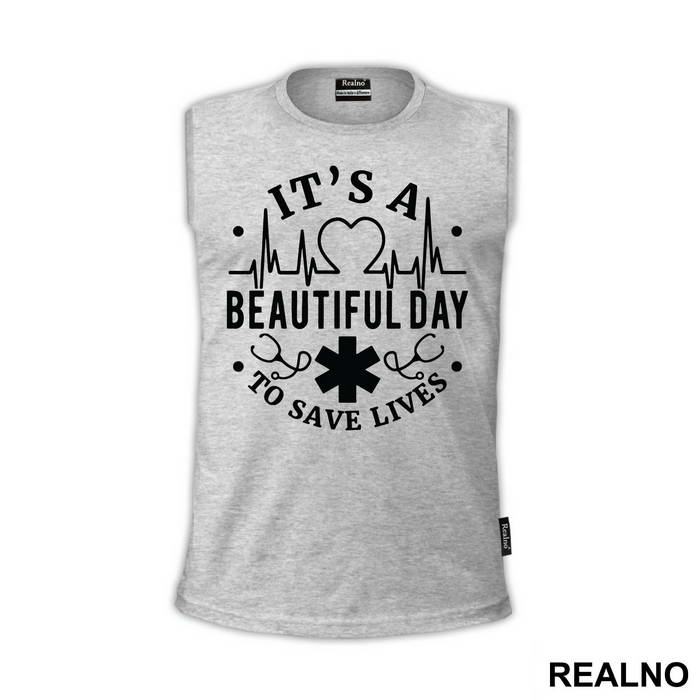 It's a Beautiful Day To Save Lives Logo - Grey's Anatomy - Majica