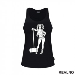 With A Hammer - Standing - Harley Quinn - Majica