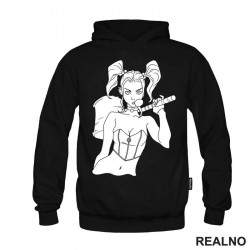 Line Drawing With Hammer - Harley Quinn - Duks