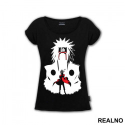 With Jiraiya Silhouette - Naruto - Majica