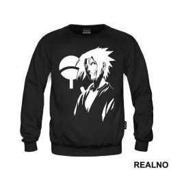 Sasuke and Uchiha Logo - Naruto - Duks