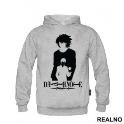 L and Light Siluet With an Apple - Death Note - Duks