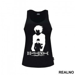 L and Light Siluet With an Apple - Death Note - Majica