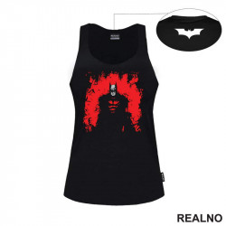 Red Background - Scratched - Batman - Majica