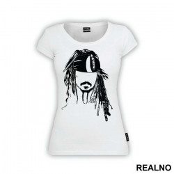 Jack Sparrow Face Outline - Pirates of the Caribbean - Majica