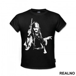 Captain Jack With A Gun - Pirates of the Caribbean - Majica
