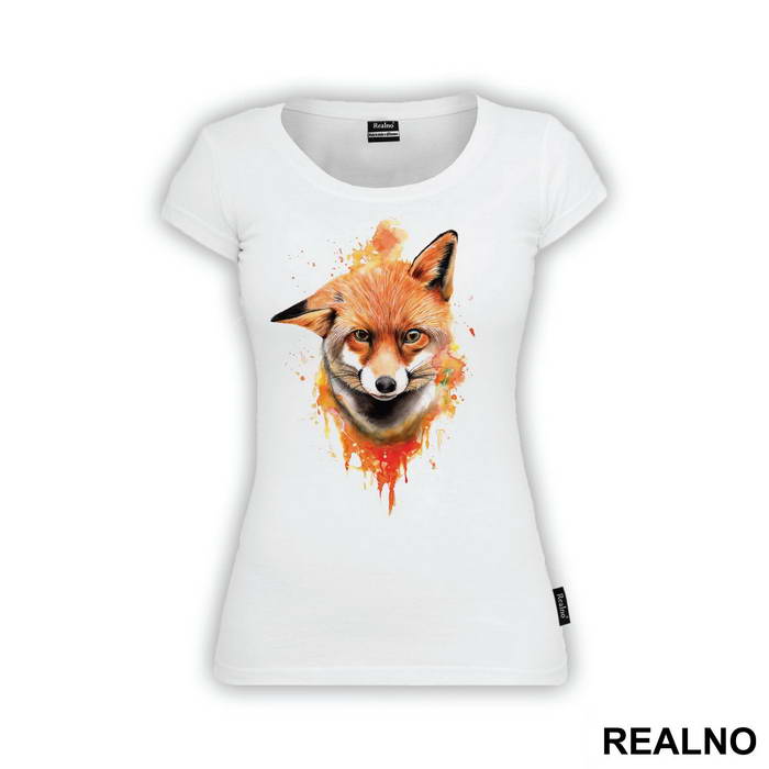 Fox Portrait Splash - Životinje - Majica