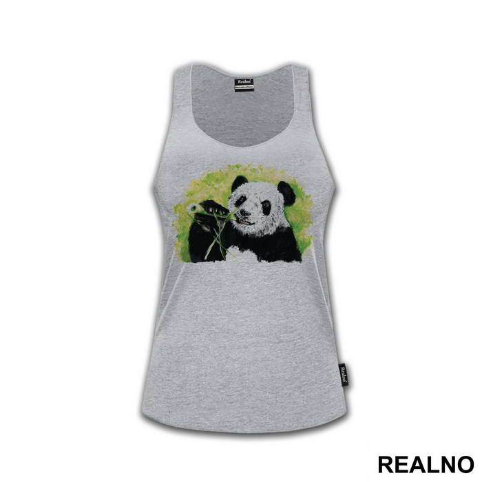 OUTLET - Siva bez rukava ženska majica veličine L - Panda