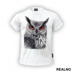 Owl Orange Eyes - Životinje - Majica