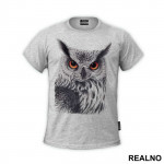 Owl Orange Eyes - Životinje - Majica