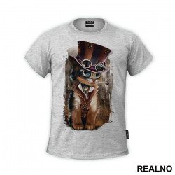 Steampunk Cat - Životinje - Majica